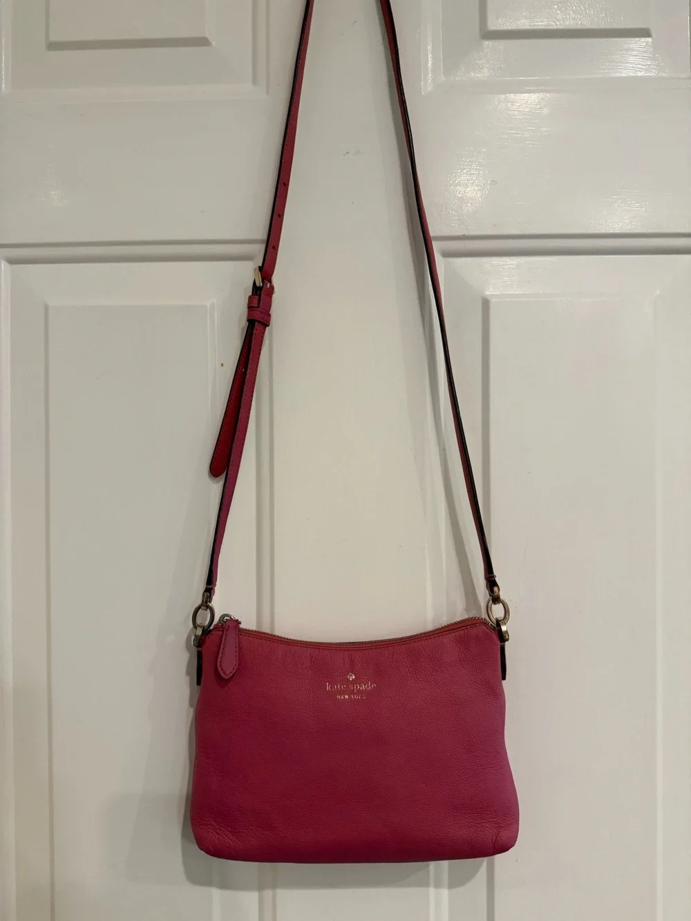 Kate Spade ♠️ Pink Pebbled Leather Mini Crossbody Bag
